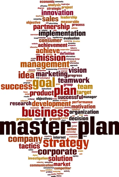 Masterplan word cloud — Stockvector