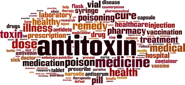 Nube de palabras antitoxina — Vector de stock