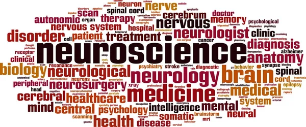 Nuage de mots neurosciences — Image vectorielle