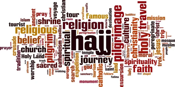 Hajj word cloud — Stock Vector