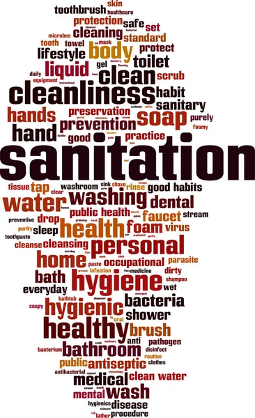 Sanitation word cloud — Stock Vector