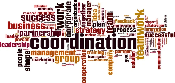 Coordination word cloud — Stock Vector