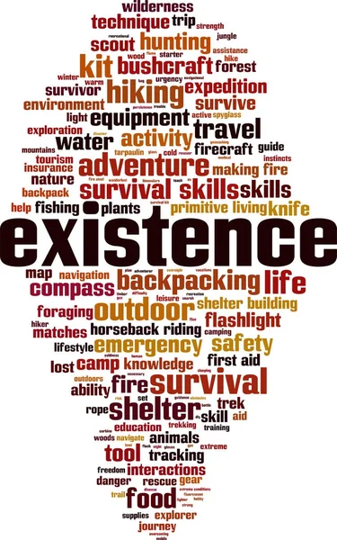 Existence word cloud — Stock Vector