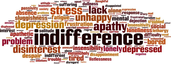 Indifference word cloud — Stock Vector