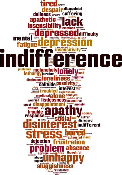 Indifference word cloud — Stock Vector