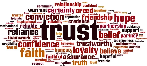 Trust word cloud — Stock Vector