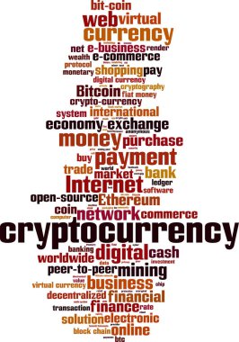 Cryptocurrency kelime bulutu