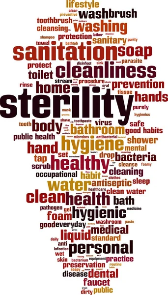 Sterility word cloud — Stock Vector