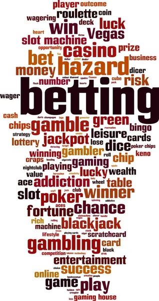 Betting word cloud — Stock vektor