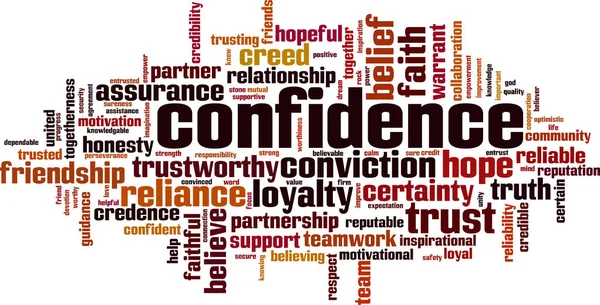 Confidence word cloud — Stock Vector