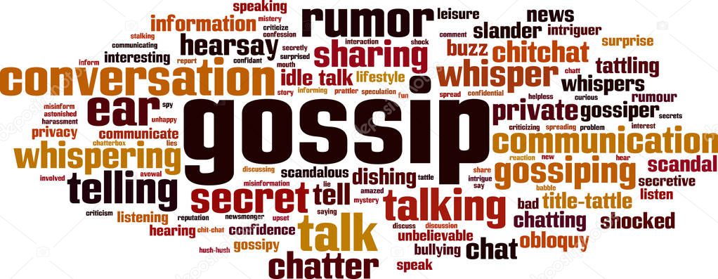 Gossip word cloud