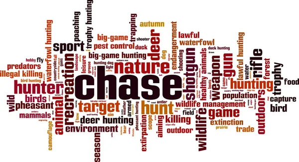 Chase Word Cloud Concept Vector Illustration — Stock Vector