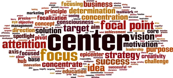 Center Word Cloud Konceptet Vektorillustration — Stock vektor