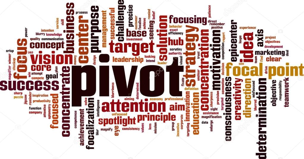 Pivot word cloud concept. Vector illustration