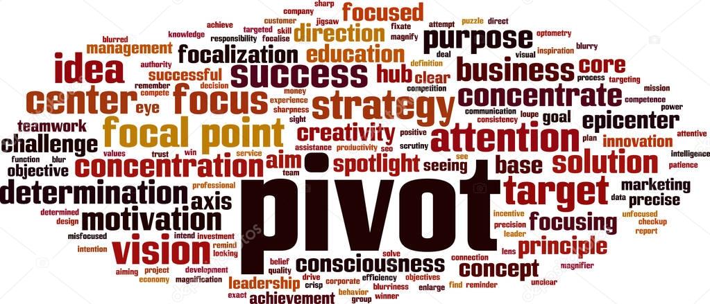 Pivot word cloud concept. Vector illustration