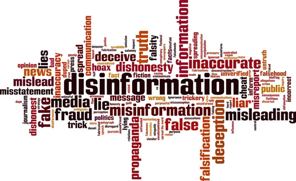 Disinformation Word Cloud Concept Vector Illustration — Stock Vector