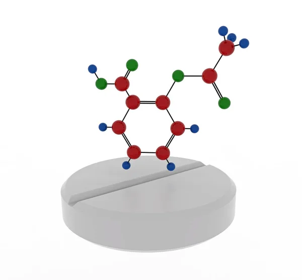 Aspirin molekül — Stok fotoğraf