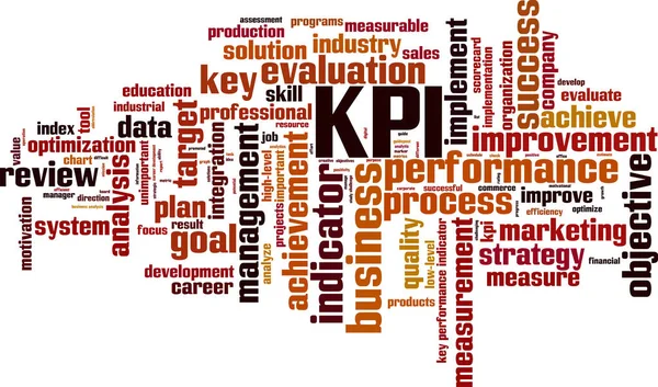 Kpi Word Cloud Concept Vectorillustratie — Stockvector