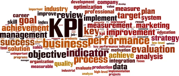 Kpi Word Cloud Concept Vector Illustration — Stock Vector