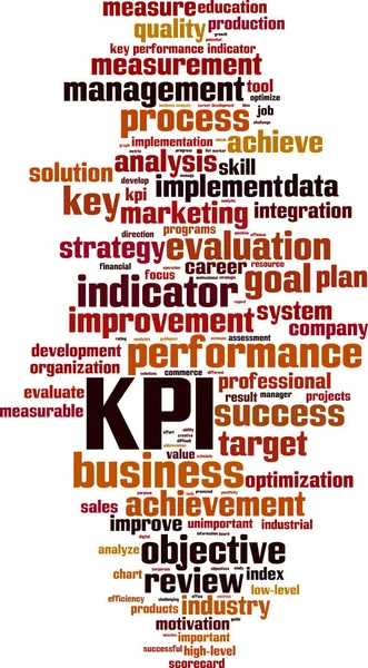 Kpi Word Cloud Concept Vectorillustratie — Stockvector