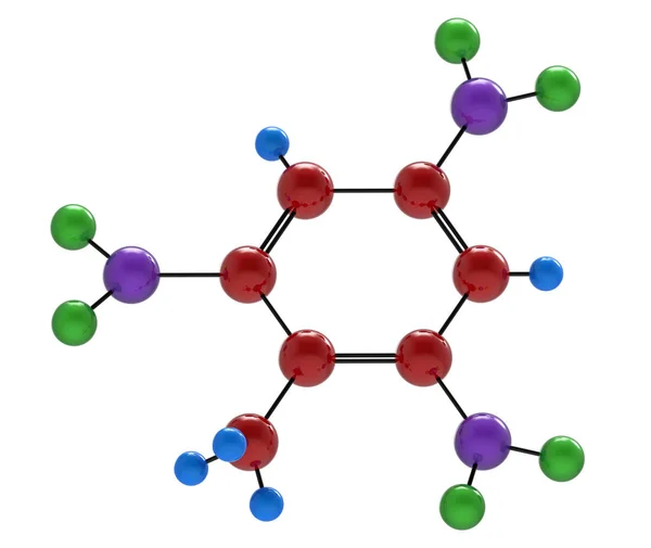 三硝基甲苯分子 — 图库照片