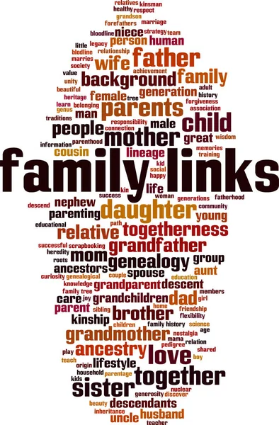 家族のリンク単語雲概念 ベクトル図 — ストックベクタ