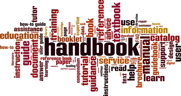 Handbuch Word Cloud Konzept Vektorillustration — Stockvektor
