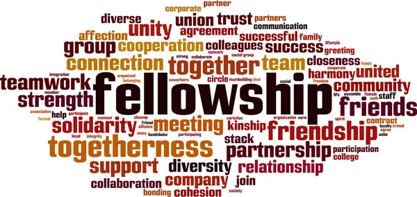 Concetto Fellowship Word Cloud Illustrazione Vettoriale — Vettoriale Stock