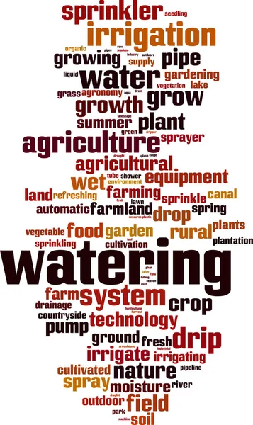 Vattning Word Cloud Konceptet Vektorillustration — Stock vektor