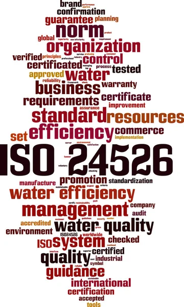 Iso 24526 Word Cloud Concept Vectorillustratie — Stockvector