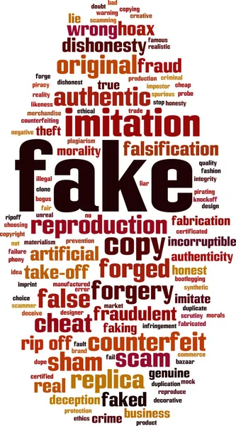 Fake Word Cloud Concept Vector Illustration — Stock Vector