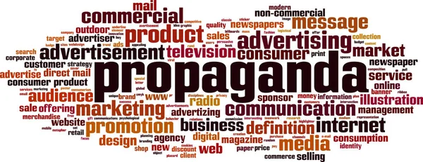 Propaganda Word Cloud Concept Vector Illustration — Stock Vector