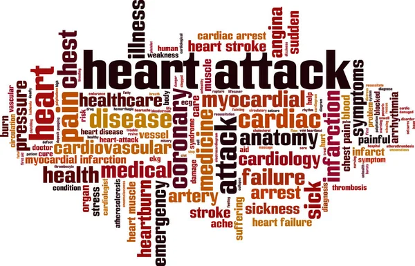 Heart Attack Word Cloud Concept Vector Illustration — Stock Vector
