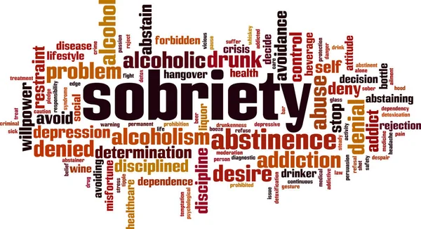 Sobriety Word Cloud Concept Vector Illustration — Stock Vector