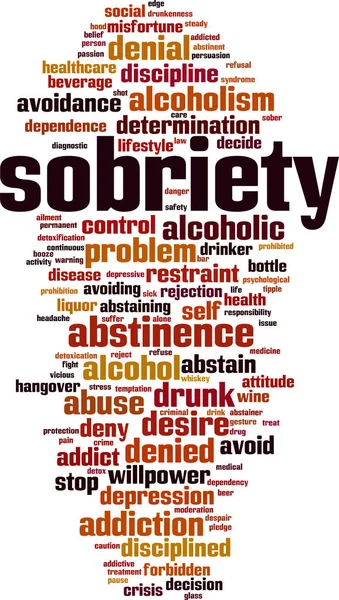 Sobriety Word Cloud Concept Vector Illustration — Stock Vector