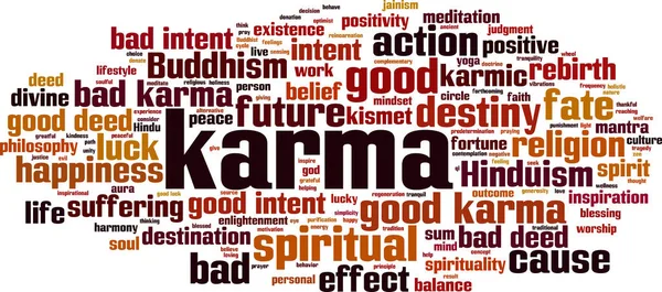 Karma Word Cloud Concept Vector Illustration — Stock Vector