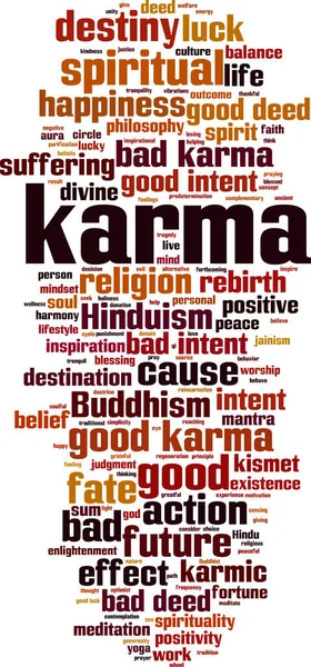 Karma Word Cloud Konceptet Vektorillustration — Stock vektor