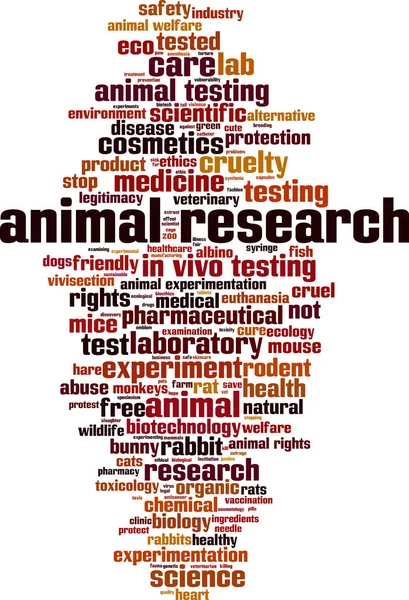 Pesquisa Animal Conceito Nuvem Palavra Colagem Feita Palavras Sobre Pesquisa — Vetor de Stock