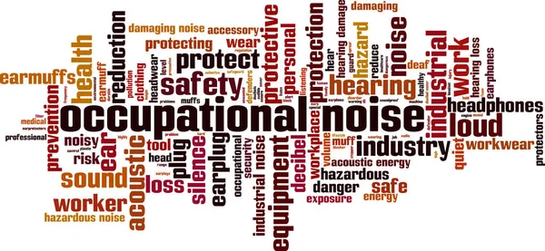 Occupational Noise Word Cloud Concept Collage Made Words Occupational Noise — Stock Vector