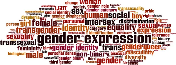 Gender Identity Word Cloud Konzept Collage Aus Wörtern Über Den — Stockvektor