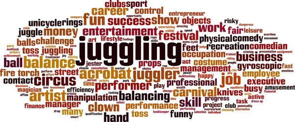 Jonglieren Word Cloud Konzept Collage Aus Worten Über Jonglieren Vektorillustration — Stockvektor