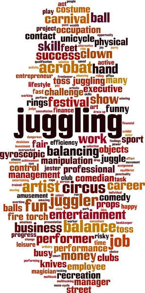 Jonglieren Word Cloud Konzept Collage Aus Worten Über Jonglieren Vektorillustration — Stockvektor