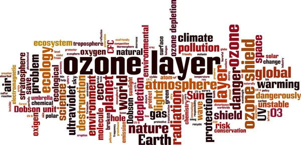 Ozone Layer Word Cloud Concept Collage Made Words Ozone Layer — 스톡 벡터