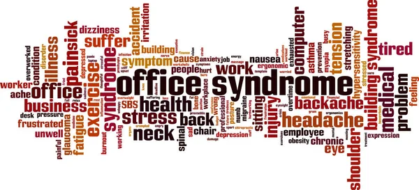 Office Syndrom Word Cloud Konzept Collage Aus Wörtern Über Das — Stockvektor