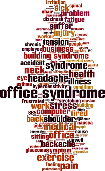 Office Syndrom Word Cloud Konzept Collage Aus Wörtern Über Das — Stockvektor