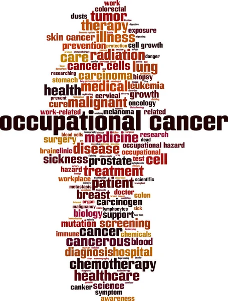 Occupational Cancer Word Cloud Concept Collage Made Words Occupational Cancer — Stock Vector