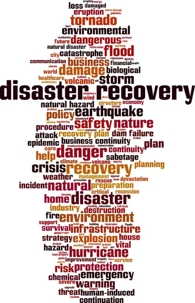 Disaster Recovery Word Cloud Concept Collage Made Words Disaster Recovery — Stock Vector