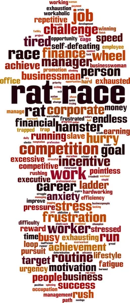 Rattenrennen Wort Wolke Konzept Collage Aus Wörtern Über Rattenrennen Vektorillustration — Stockvektor