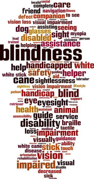 Blindheit Wort Wolke Konzept Collage Aus Worten Über Blindheit Vektorillustration — Stockvektor