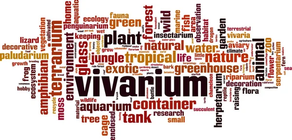 비바리 클라우드 Vivarium 단어들로 만들어 콜라주 일러스트 — 스톡 벡터